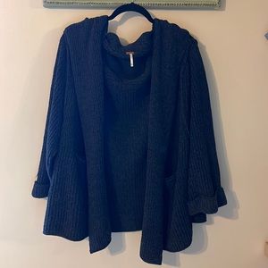 Free people navy cardigan